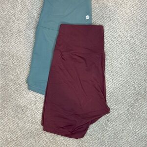 Women's Bundle Burgundy and Teal Bike Shorts